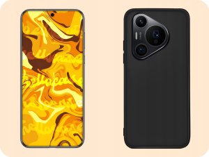 Hello Case ETUI DO HUAWEI PURA 70 PRO GUMOWE OBUDOWA CZARNE MATOWE SILIKON POKROWIEC 4