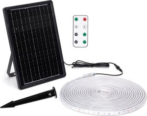 Taśma LED Aigostar  Taśma solarna 10mb 1000lm 10W RGB led kolorowa zestaw do oświetlenia Taśma solarna 10mb 1000lm 10W RGB led kolorowa zestaw do oświetlenia 1