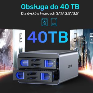 Kieszeń Unitek na dyski SATA 2,5"/3,5" SATA HDD/SSD 40TB 15