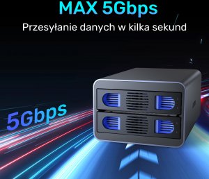 Kieszeń Unitek na dyski SATA 2,5"/3,5" SATA HDD/SSD 40TB 16
