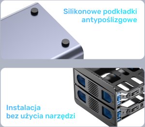 Kieszeń Unitek na dyski SATA 2,5"/3,5" SATA HDD/SSD 40TB 10