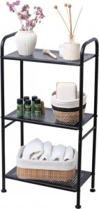 YokaHome Regał łazienkowy 3 półki czarny matowy stalowy - Yoka 4