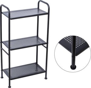 YokaHome Regał łazienkowy 3 półki czarny matowy stalowy - Yoka 6