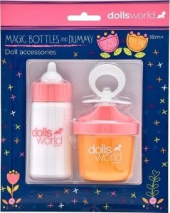 Dolls World DOLLS WORLD MAGICZNE BUTELKI MLEKO I SOK POMARAŃCZOWY I SMOCZEK 1