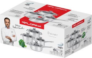 Florina Komplet garnków nierdzewnych Florina Dover by Mateusz Gessler 8 elementów 12