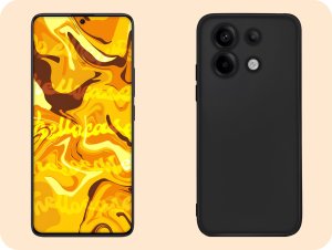 Hello Case ETUI DO XIAOMI REDMI NOTE 13 PRO 5G (GLOBAL) GUMOWE CZARNE MATOWE   SZKŁO 4