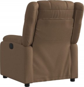 vidaXL vidaXL Elektryczny fotel rozkładany, brązowy, obity tkaniną 4