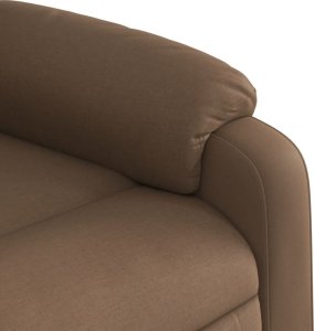 vidaXL vidaXL Elektryczny fotel rozkładany, brązowy, obity tkaniną 10