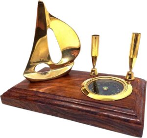 Giftdeco Elegancki zestaw na biurko - jacht i kompas 2