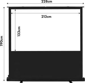 Ekran do projektora Maclean Przenośny ekran projekcyjny Maclean, kompaktowy, podłogowy, 100", 16:10, MC-213 9