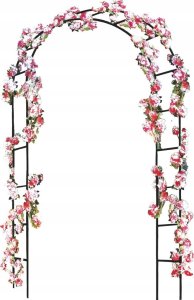 Vilde Pergola ogrodowa, metalowa, 145x235cm, czarna 12