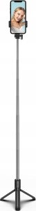 Selfie stick Hurtel Selfie stick WHS1Y teleskopowy tripod 1m z uchwytem na telefon - czarny 4