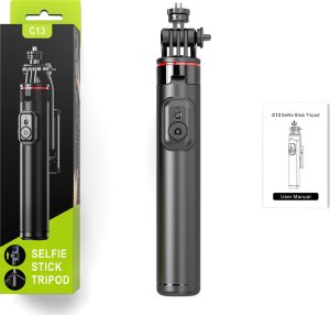 Selfie stick Hurtel Selfie stick WC1Y3S teleskopowy tripod 1.3m z uchwytem na telefon - czarny 13