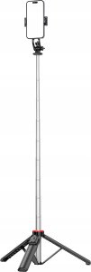Selfie stick Hurtel Selfie stick WC1Y3S teleskopowy tripod 1.3m z uchwytem na telefon - czarny 2
