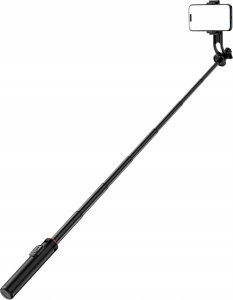 Selfie stick Hurtel Selfie stick WC1Y2S teleskopowy tripod 1.3m ze stopu aluminium z uchwytem na telefon - czarny 2