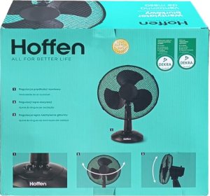 Wentylator Hoffen Wiatrak - Wentylator biurkowy 35W - Czarny 4