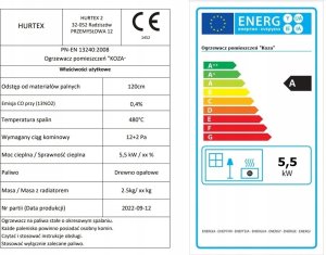 TopStoc Piec Piecyk SZAMOTOWY Koza ARES + ZESTAW RUR ATEST POLSKA produkcja 12
