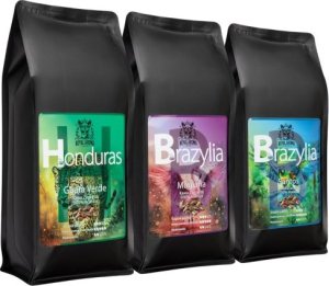 Kawa ziarnista Royal Aroma Coffee Kawa Ziarnista 1kg x3 Honduras + Brazylia Santos + Mogiana 100% Arabica Świeżo Palona Royal Aroma Coffee 1