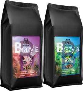 Kawa ziarnista Royal Aroma Coffee Kawa Ziarnista 1kg x2 Brazylia Santos + Mogiana 100% Arabica Świeżo Palona Royal Aroma Coffee 1