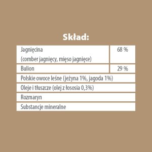 Pupil Premium Karma mokra dla psa PUPIL Premium All Meat GOLD comber jagnięcy 800 g 3