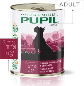 Pupil Premium Karma mokra dla psa PUPIL Premium bogata w wołowinę z sercami 850 g 2