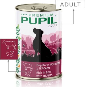 Pupil Premium Karma mokra dla psa PUPIL Premium bogata w wołowinę z sercami 415 g 2