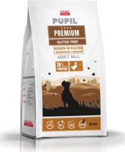 Pupil Premium Karma sucha dla psa PUPIL Premium Gluten Free M&L bogata w kaczkę z ziemniakami i jabłkiem 12 kg 1