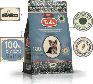 Folk Karma sucha dla psa FOLK MINI Podhalańska pieczeń z jagnięciny z dodatkiem przepiórki i pietruszki 1,6 kg 2