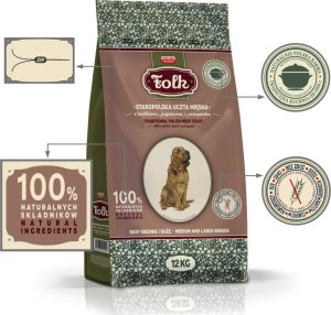 Folk Karma sucha dla psa FOLK M&L Staropolska uczta mięsna z królikiem, jagnięciną i przepiórką 12 kg 2