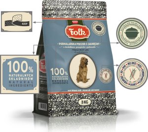 Folk Karma sucha dla psa FOLK M&L Podhalańska pieczeń z jagnięciny z dodatkiem przepiórki i pietruszki 4x3kg 3