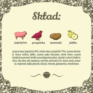 Folk Karma sucha dla psa FOLK M&L Podhalańska pieczeń z jagnięciny z dodatkiem przepiórki i pietruszki 4x3kg 6