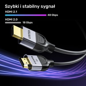 Kabel Unitek HDMI - HDMI 3m czarny (C11086GY01-3M) 4