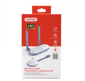 System przekazu sygnału AV Unitek Bezprzewodowy nadajnik i odbiornik HDMI zasięg do 50m, biały 10