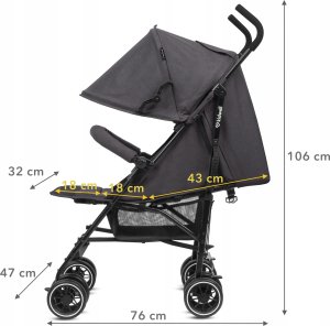 Wózek Kidwell KIDWELL WÓZEK PARASOLKA NELLI GRAPHITE 5901130105236 12