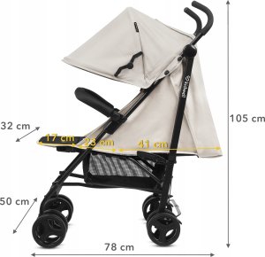 Wózek Kidwell KIDWELL WÓZEK PARASOLKA QUGAR BEIGE/BLACK 5901130105229 12