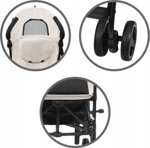 Wózek Kidwell KIDWELL WÓZEK PARASOLKA QUGAR BEIGE/BLACK 5901130105229 9
