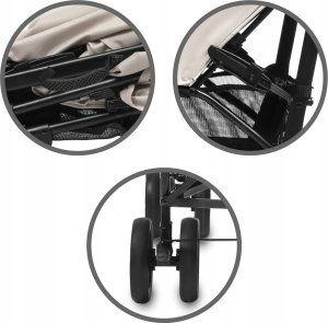 Wózek Kidwell KIDWELL WÓZEK PARASOLKA QUGAR BEIGE/BLACK 5901130105229 10