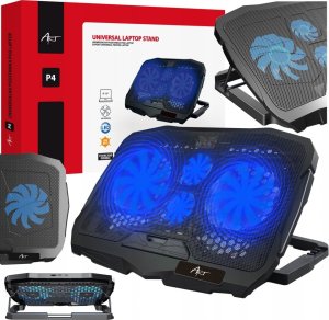 Podstawka chłodząca Art Podstawka pod laptop ART P4 reg.kąta+4xwen+LED gaming 9
