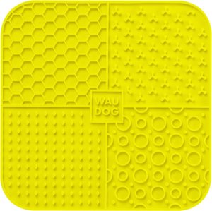Collar WAU DOG MATA DO LIZANIA SILIKONOWA        PROSTOKĄTNA 21,1x21,1x3cm ŻÓŁTA 4