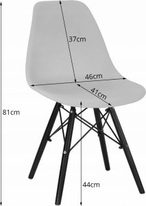 Leobert Zestaw stół okrągły TODI 60 jesion + 2 krzesła OSAKA czarne 2