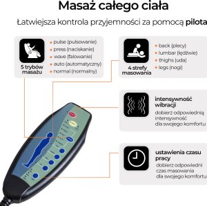 Mebel Elite Fotel Masujący BOX Rozkładany z Podnóżkiem Karmelowy Ekoskóra Nowoczesny 6