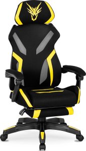Fotel Mebel Elite Fotel Gamingowy Obrotowy MAXIMO Czarny/żółty Nowoczesny 7