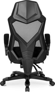 Fotel Mebel Elite Fotel Gamingowy Obrotowy BING Czarny z Podnóżkiem Nowoczesny 10