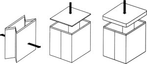 Smukee Pojemna składana pufa MDF 38x38x38cm do 100kg 4