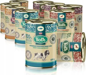 Folk Karma mokra dla psa FOLK Mix Smaków 10 x 400 g 1