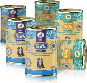 Folk Karma mokra dla psa FOLK Junior Mix Smaków 6 x 400 g 1