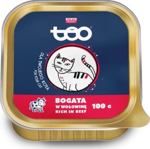 Teo Karma mokra dla kota TEO szalka bogata w wołowinę 100 g 1