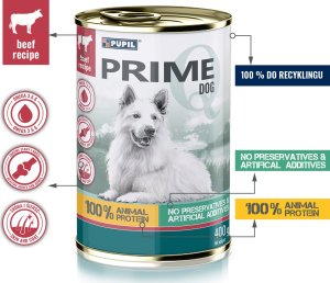 Vet Response Karma mokra dla psa PUPIL Prime bogata w wołowinę 10 x 400 g 3