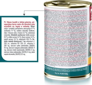 Vet Response Karma mokra dla psa PUPIL Prime bogata w wołowinę 10 x 400 g 5