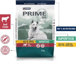 PUPIL Prime Karma sucha dla psa bogata w wołowinę z warzywami 10 kg 2